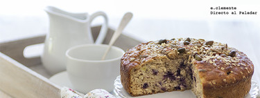 Bizcocho integral jugoso con fruta. Receta 